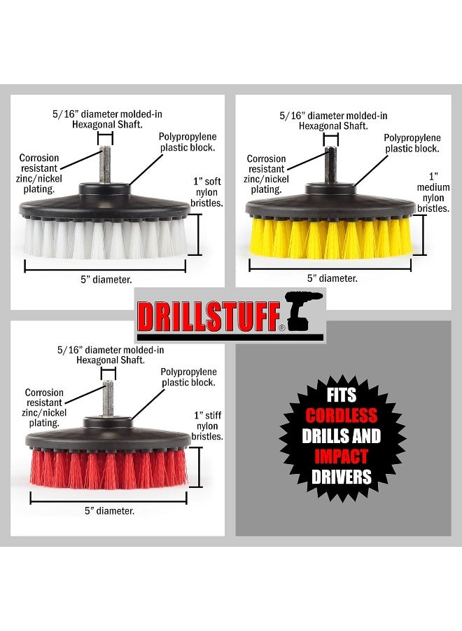 Drillstuff Cleaning Supplies - Drill Brush - Leather Cleaner - Shower Door - Upholstery - Carpet - Bathroom Accessories - Shower Cleaner - Bathtub - Tile - Outdoor - Scrub Brush - Garden - Bird Bath - Granite - Image 4